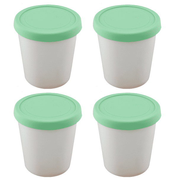 Mini Tubs Set of 4, TightFitting Silicone Lid, Easy Stacking Reusable