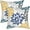 Blue Dahlia, variant on Brown Black Grey Dahlia Pillow Covers 18x18 Inch Coffee Gray Colored Geometric Flower Throw Pillows Cover 2 Pcs Summer Floral Outdoor Pillow Case Decorative Cushion Cover for Home Couch Bed Sofa Decor