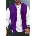 thumbnail image 2 of Varsity Jacket Mens Baseball Jackets (XL, SapphireBlue), 2 of 7