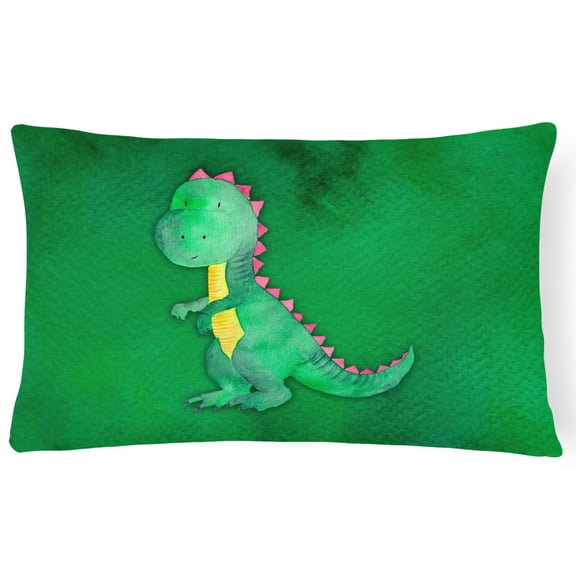 Tyrannosaurus Rex Watercolor Canvas Fabric Decorative Pillow
