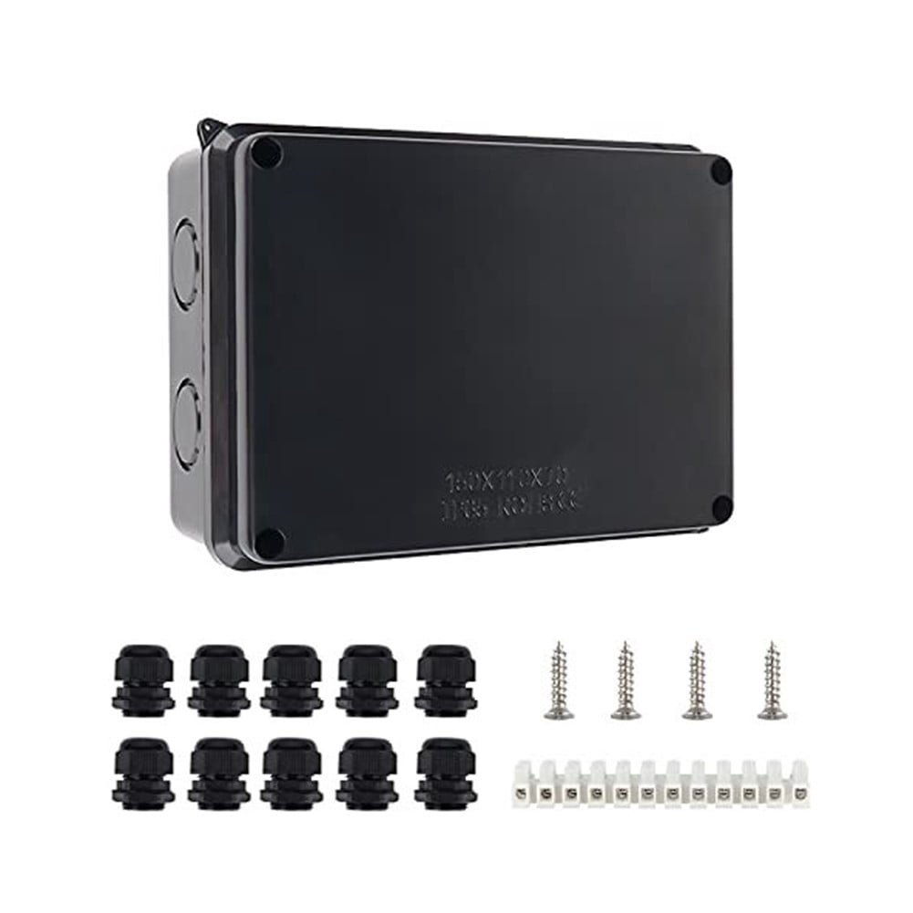 150X110X70Mm Ip65 Junction Box Safety Electrical Junction Box Cable Connector Multiple Cable Gland Entry Points