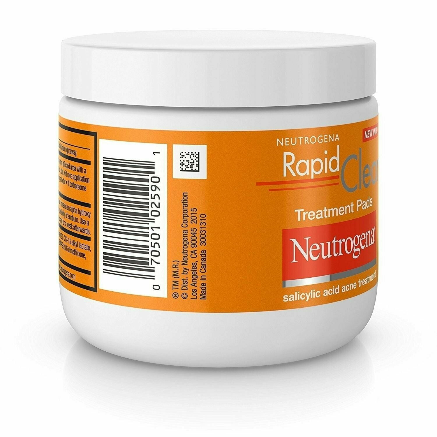 Neutrogena Rapid Clear Maximum Strength Acne Treatment Pads 60 ct, 2-Pack