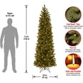 thumbnail image 2 of Árbol de Navidad Abeto Delgado Estilo Lápiz Artificial Realista con 350 Luces Blancas 7.5 pies National Tree Company PEDD4-392-75, 2 of 2