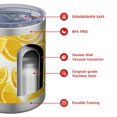 thumbnail image 4 of 12oz Tumblers Orange Slices White Pattern Vacuum Insulated Stainless Steel Travel Tumbler Cups Mug with Lid and Straw for Beer,Coffee,Beverages with Cleaning Brush for Cold & Hot Drinks, 4 of 5