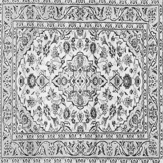 Ahgly Company Indoor Square Persian Gray Traditional Area Rugs, 8' Square
