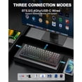 thumbnail image 3 of Restored AULA F87 Pro Wireless Mechanical Keyboard,Tri-Mode BT5.0/2.4GHz/USB-C Hot Swappable Custom Keyboard,Pre-lubed Switches,Side Printed PBT Keycaps,75% TKL RGB Backlit Gaming Keyboards, 3 of 8
