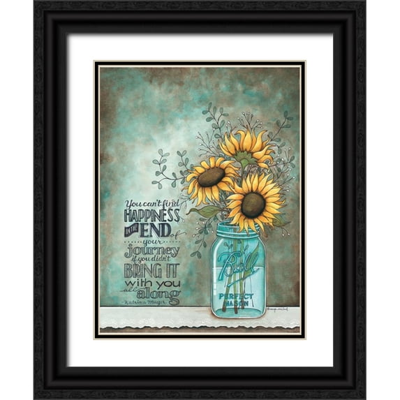 Crawford, Tonya 12x14 Black Ornate Wood Framed with Double Matting Museum Art Print Titled - All Along
