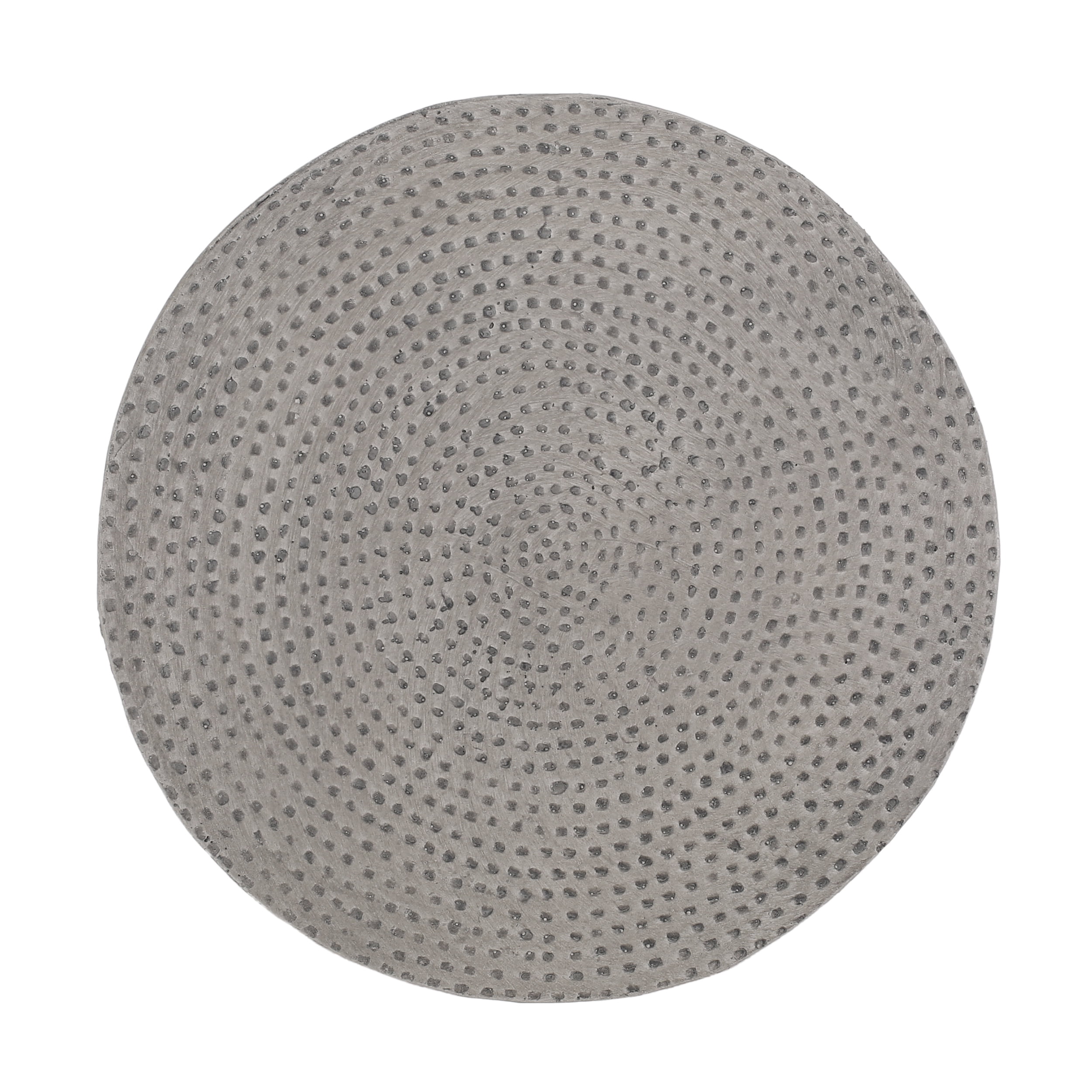 Light Gray Magnesium Oxide Outdoor Side Table 14.25x14.25x17.5 in