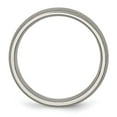 thumbnail image 3 of Auriga Fine Jewelry Titanium Stone Finish 7 mm Half Round Band for Women Size 8, 3 of 6