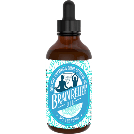 Brain Relief Pure Natural Essential Oil with Glass Amber Dropper Bottle Organic Therapeutic French for Diffuser and Aromatherapy Reduces Headache, Sinus Congestion, Boosts Energy, Uplifts Mood - 4