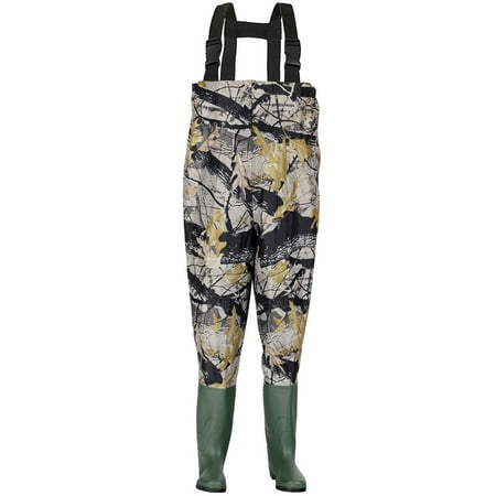H-back Wader Suspender Costway Waterproof Chest Waders Nylon PVC Cleated Bootfoot Fishing & Hunting Camouflage ()