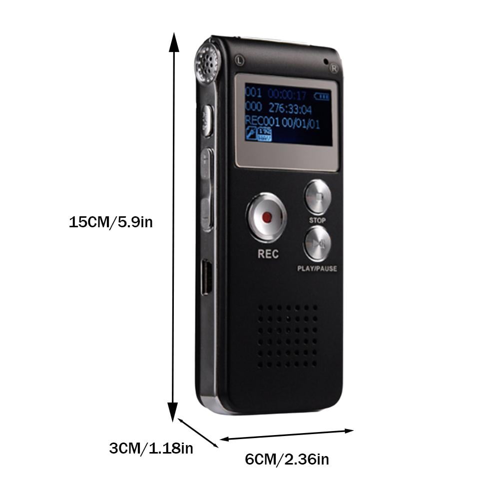 Electronicstar Voice Activated 8GB Mini Portable Tape Dictaphone Voice Recorder