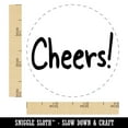 thumbnail image 2 of Cheers Fun Text Self-Inking Rubber Stamp Ink Stamper - Purple Ink - Small 3/4 Inch, 2 of 7