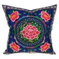thumbnail image 4 of Spring Fantasy Red Flower Garden Embroidery Throw Pillow Cover Set of 2, 4 of 6