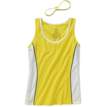 Danskin Now Women's Colorblock Sports Bra Tank with Headband