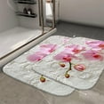 thumbnail image 2 of 1pc Pink Orchids Absorbent Non-Slip Bathroom Thickened Flannel Rug Decor,Soft,Quick Drying,Suitable For Indoor/outdoor Use,Bathrooms,Bedrooms,Kitchens,Terrace,Laundry Rooms,16"x24", 2 of 9