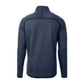 thumbnail image 3 of Men's-Cutter & Buck  Heather Navy Real Salt Lake Mainsail Sweater-Knit Full-Zip Jacket, 3 of 3