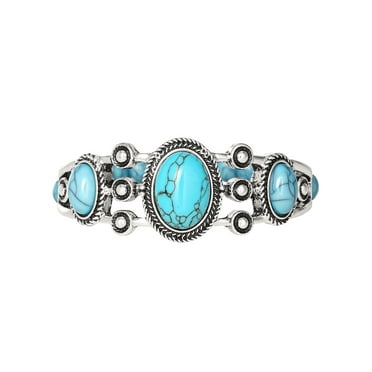 Jessica Simpson Faux Turquoise Stone Stretch Bracelet