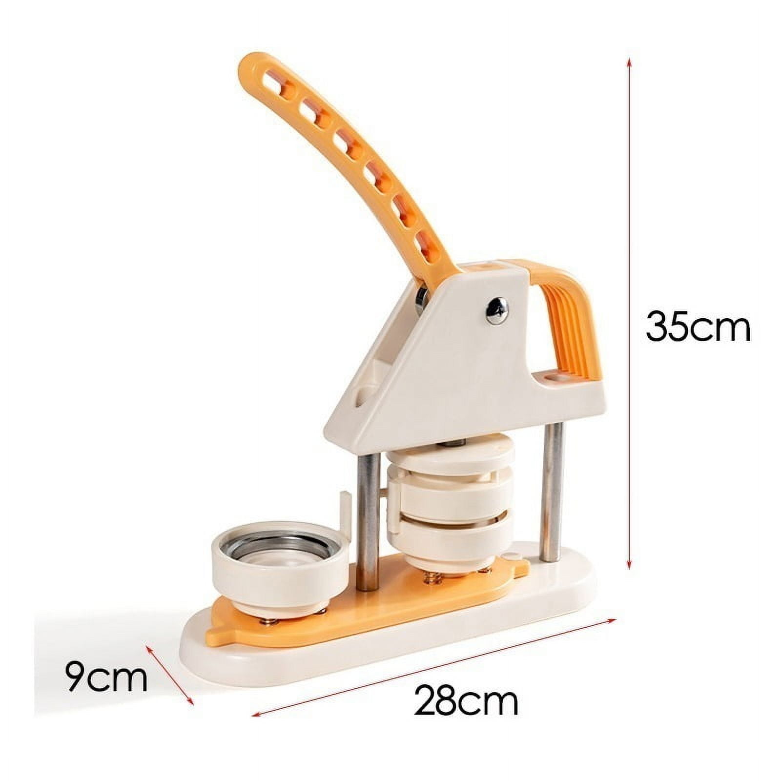 Rotating Type Button Badge Maker Machine 25mm DIY Pin Button Making Set 100Set Badge Button Parts ,Beginner-Friendly