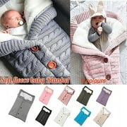 Newborn Baby Warm Sleeping Bag Baby Button Knit Bag Envelope Sleeping Bag Baby Car Sleeping Bag Accessories Soft Outdoor Sleeping Blanket