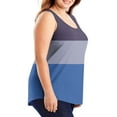 thumbnail image 3 of HaoXianJian Plus Size Tank Tops for Women Summer Sleeveless Crew Neck T-Shirts Tops Casual Tees Tunics Shirts Color Block Sleeveless Womens Tops Going Out Tops for Women L-5X, 3 of 6