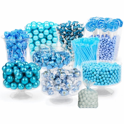 Light Blue Candy Buffet Approx 14lbs Includes Hersheys Kisses