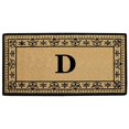thumbnail image 1 of Nedia Home O2199D 36 x 72 Po Corinthienne Résistant en Fibre de Coco Porte Mat&44; Monogramme D - Bronzage Naturel & Noir, 1 of 1