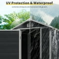 thumbnail image 4 of 6x4 FT Outdoor Storage Shed with Floor and Anti Accumlation Water Hole, Plastic Resin Tool Shed with Window and Lockable Door, for Backyard, Garden, Patio, Lawn, Black, 4 of 6