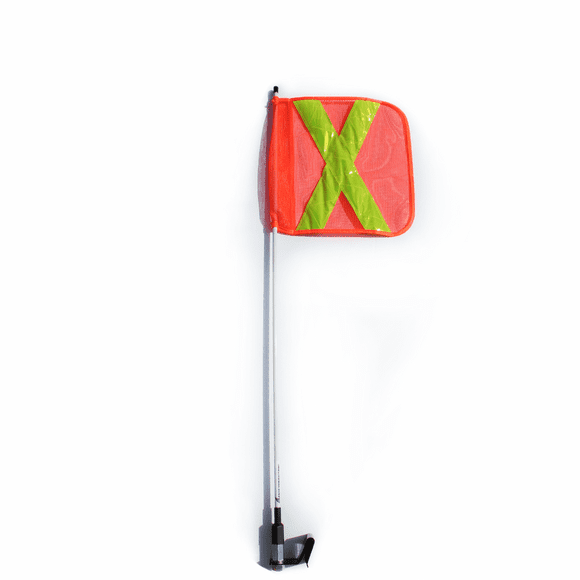Eagle Manufacturing 3' Light Duty Whip (w/Orange Flag & Window Mounting Base)