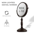 thumbnail image 2 of Zadro Dual Vanity Makeup Mirrors with Magnification and Swiveling Head, 2 of 8