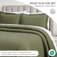 thumbnail image 6 of BNM Modern Cotton Matelasse Bedspread Set, Queen, Olive Green, 6 of 7