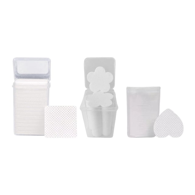 BELOVING 600 Pieces Nail Wipes Absorbent Pads for DIY Beauty Projects DIY Fingernails white