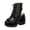 Black, variant on Ankle Boots for Women Glitter Sequins Platform Chunky Heel Open Toe Fashion Punk Gothic Booties