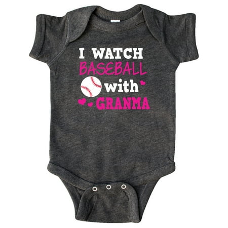 

Inktastic I Watch Baseball with My Granma Gift Baby Boy or Baby Girl Bodysuit