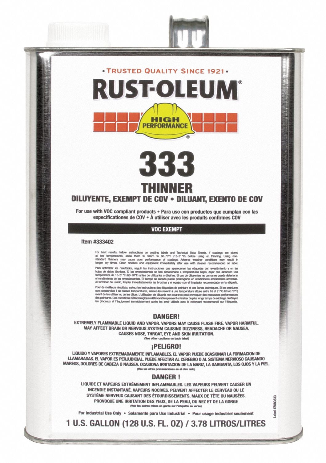 RustOleum Paint Thinner,1 gal,Can 333402