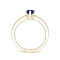 thumbnail image 2 of ANGARA Natural Tapered Shank Oval Solitaire Sapphire Ring in 14K Yellow Gold for Women (Size-7x5mm) | September Birthstone, Birthday, Anniversary, Jewelry Gift for Women | Natural Blue Sapphire Ring, 2 of 10