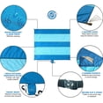 thumbnail image 2 of Aquatus Beach Blanket Sandproof Extra Large Oversized 10ft by 9ft for 7 Adults Best Beach Mat Accessories for Vacation, Camping, Picnics, Travel, Hiking, Festivals, and Events, 2 of 8