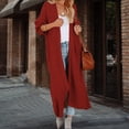 thumbnail image 1 of IMENGL cardigan à devant Uni long Ample Décontracté Surdimensionné Chandail Veste pour Femmes, Rouge TG, Taille M-3TG, 1 of 7