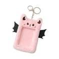 thumbnail image 1 of Llavero con forma de tarjeta fotográfica de peluche de dibujos animados, funda protectora para bolso, colgante Rosado, 1 of 9
