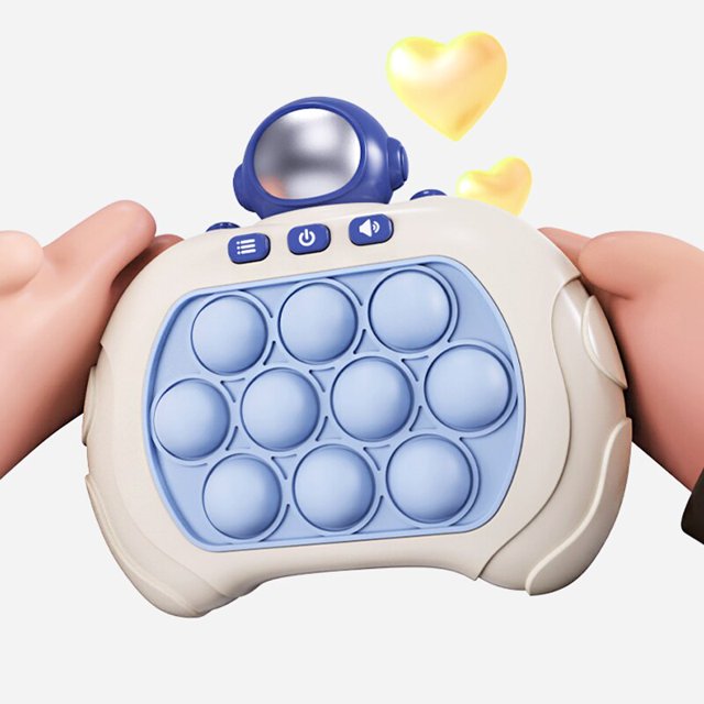 Máquina de juego de burbujas de empuje rápido El Mercado de Encantos Osito/Astronauta 12,8*6*12,1 cm