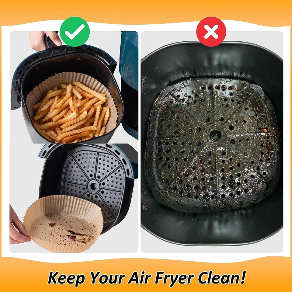 100Pcs Disposable Air Fryer Liners For Air Fryer Microwave Ovens Steamer 2-5 Qt