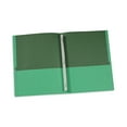 thumbnail image 3 of Universal Two-Pocket Portfolios with Tang Fasteners, 0.5" Capacity, 11 x 8.5, Green, 25/Box, 3 of 8