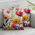 thumbnail image 3 of nygtbtfer Outdoor Decorative Throw Pillow, Patio Flower Pillow Cushion Cases for Couch, Sofa, Bed (Insert Not Included) White, 3 of 7