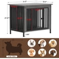 thumbnail image 5 of POAO 31.5" L Dog Crate Furniture for Dog, Heavy Duty Dog Crate for Small Dog(20-35 Pounds), Dog Kennel Furniture Indoor as TV Stand,Dark Grey, 5 of 6