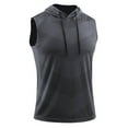 thumbnail image 5 of Njoeus Men's Gym Workout Hooded Tank Tops Running Bodybuilding Muscle Shirt for Men Mesh Breathable Sleeveless Big & Tall Hoodies Tops Mens Athletic Basketball Tees Shirt 2X 3X 4X Summer Savings, 5 of 5