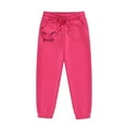 thumbnail image 5 of LIUYUNNN Kids Toddler Sweatsuit 2 Piece Long Sleeve Cat Hot Pink Basic Hoodie and Sweatpants Fall Winter Clothes Little Girls Clothes 8-9 Years Boys Girls Fall and Winter Outfits, 5 of 5