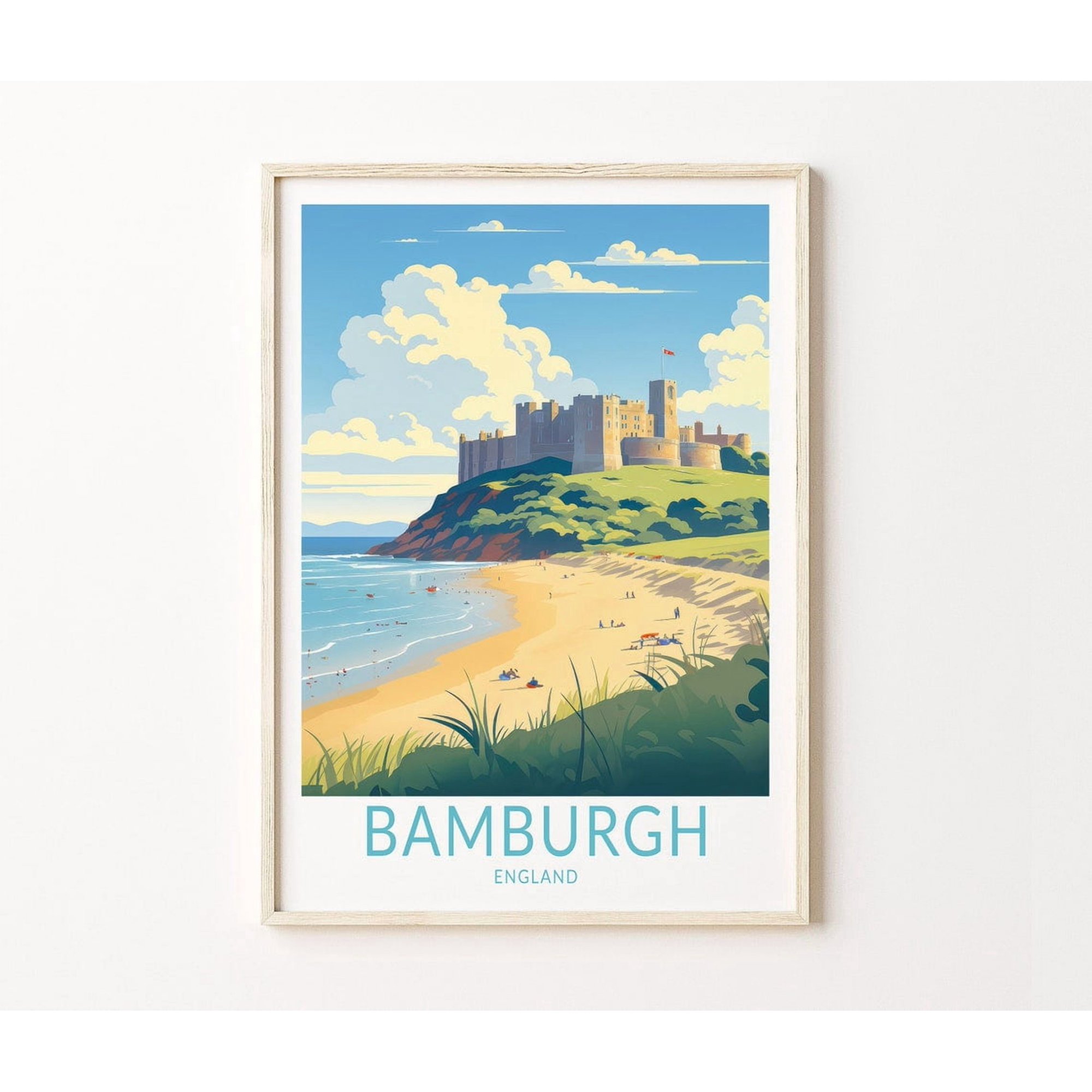 Bamburgh England Castle Travel Home Decor