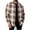Brown, variant on Lmueinov Long Sleeve Shirt Jackets for Men Lightweight Casual Plaid Button Down Shirt Mens Checkered Outerwear For Outdoor Walking Golf Sports