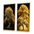 thumbnail image 3 of Designart "Majestic Golden Tree Standing Tall IV" Forest Framed Wall Art Set Of 2 - Traditional Yellow Framed Wall Art Set Of 2, 3 of 6
