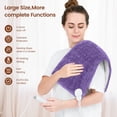 thumbnail image 4 of RENPHO Heating Pad for Back Pain Relief & Period Cramps, Hsa Fsa Eligible, Heat Pad for Neck and Shoulder,12"x24", Mothers Day Birthday Gifts for Women Men, White Purple, 4 of 12